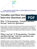 Variables and Data Storage - C Interview Questions and Answers