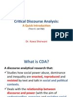 Critical Discourse Analysis:: A Quick Introduction