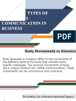 Different Types of Nonverbal Communication in Business