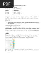 Grade 3 Mathematics Lesson Plan (March 2022)