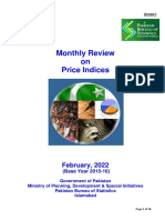 Monthly Review On Price Indices: February, 2022