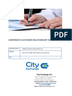 Corporate Customer Relationship Form: City Exchange LLC