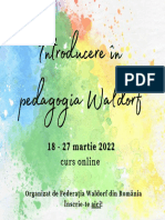 Introducere in Pedagogia Waldorf Online Martie 2022