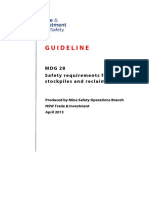 Guideline: MDG 28 Safety Requirements For Coal Stockpiles and Reclaim Tunnels