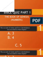 Bible Quiz Part 1: The Book of Genesis (Numbers)