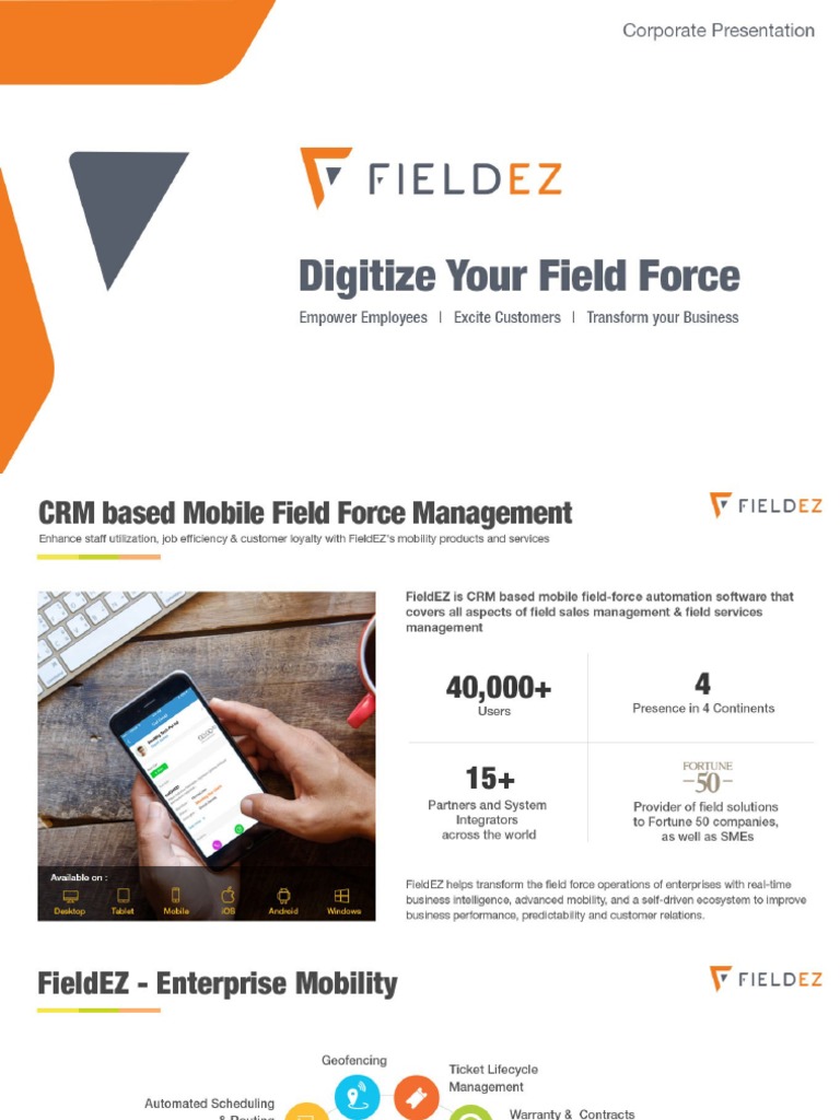 FieldEZ - Corporate Presentation - 20181123 | PDF