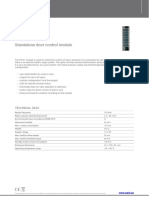 Standalone Door Control Module: Technical Data