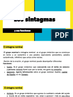 Sintagmas y sus funciones en