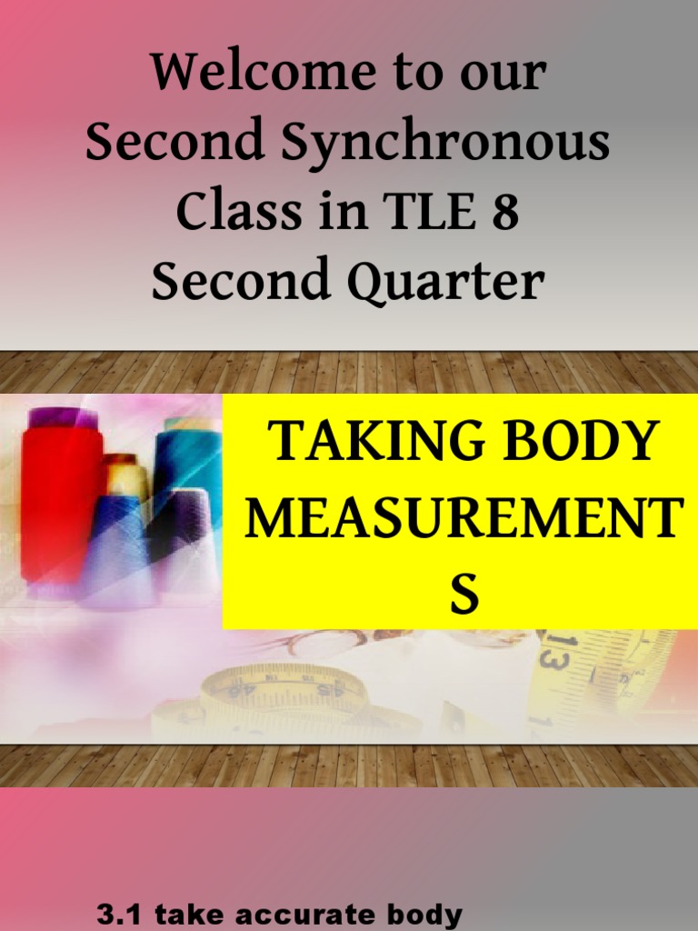 Lesson 2 Taking Body Measurements PDF