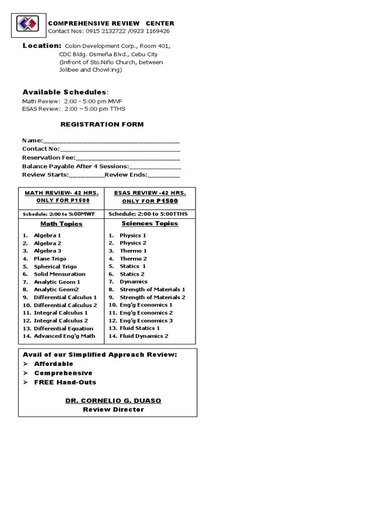 Cebu Math and Science Review Center | PDF | Classical Mechanics ...