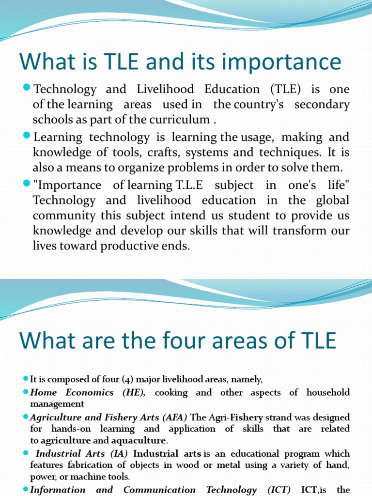 What Is TLE and Its Importance PDF Learning Cognition