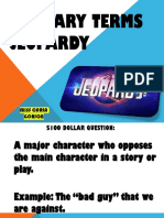 Literary Terms Jeopardy Game