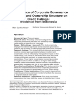 The Influence of Corporate Governance Credit Ratings: Practices and Ownership Structure On