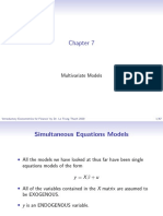 Multivariate Models: Introductory Econometrics For Finance' by Dr. Le Trung Thanh 2020 1/67
