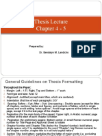 Thesis Lecture Chapter 4 - 5: Prepared By: Dr. Bendalyn M. Landicho