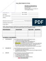 NSA Provident Fund Claim Form