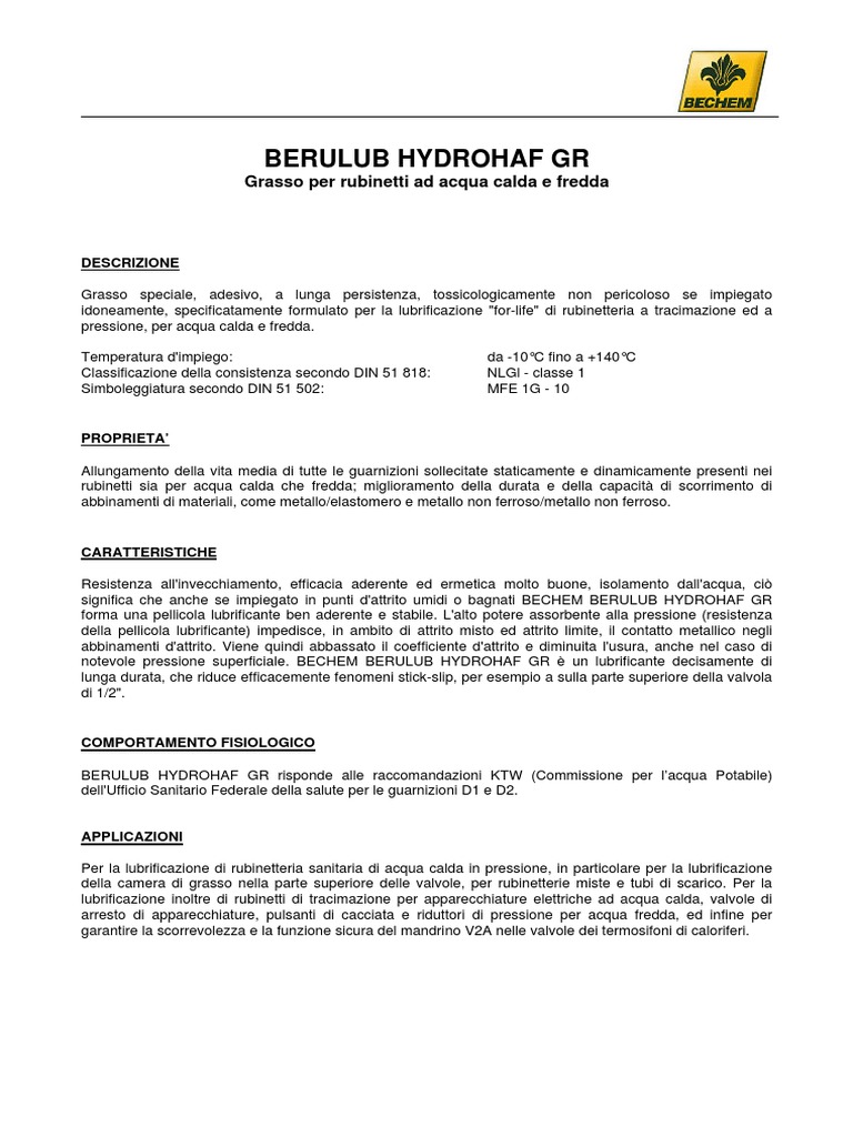 Carl Bechem - Berulub Hydrohaf 2 | PDF