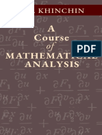 Khinchin - A Course of Mathematical Analysis