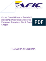 Filosofia Moderna - Descartes, Locke e Hume