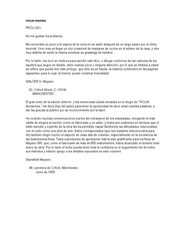 VIOLIN MAKING Traducido PDF Violín Madera