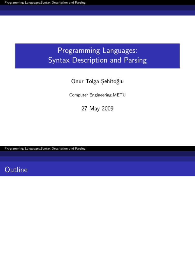 15 Syntax Parsing | PDF | Parsing | Software Engineering
