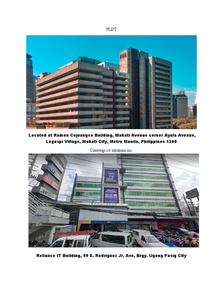 PLDT and Major Telecom Addresses in PH | PDF | Social Science ...