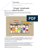 Conheça o 'kit gay' vetado pelo governo federal em 2011