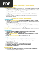 Analysis of Interpretation of Financial Statements