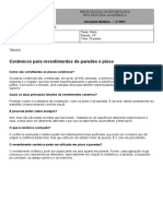 QUESTIONÁRIO Respondido - Cerâmicos para Revestimentos