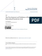 The Development and Validation of The Intercultural Sensitivity S