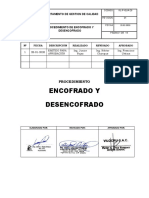 Procedimiento Encofrado y Desencofrado