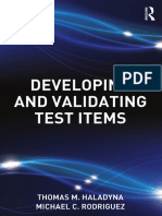 Developing and Validating Test Item