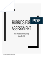 Rubrics For Assessment (10-11-17)