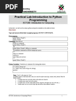 Practical Lab:Introduction To Python Programming