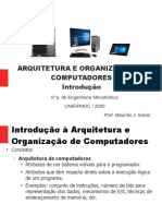 Introdução À Arquitetura e Organização de Computadores