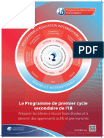 Le Programme de Premier Cycle Secondaire de l'IB