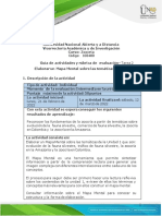 Guía de Actividades Tarea 2 - Elaborar Un Mapa Mental Sobre Las Temáticas de La Unidad 1