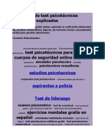 Exámenes de Test Psicotécnicos Resueltos y Explicados