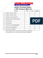 Chemistry Practical File Term-I 2021-22