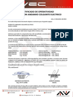 Certificado de Operatividad - Andamio 1