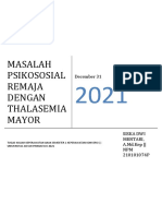 MASALAH PSIKOSOSIAL REMAJA DENGAN THALASEMIA MAYOR