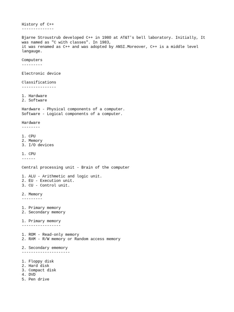 A Comprehensive Guide to Computer Hardware, Software, Programming