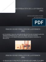 Periodo de Recuperación de La Inversión (Expo)