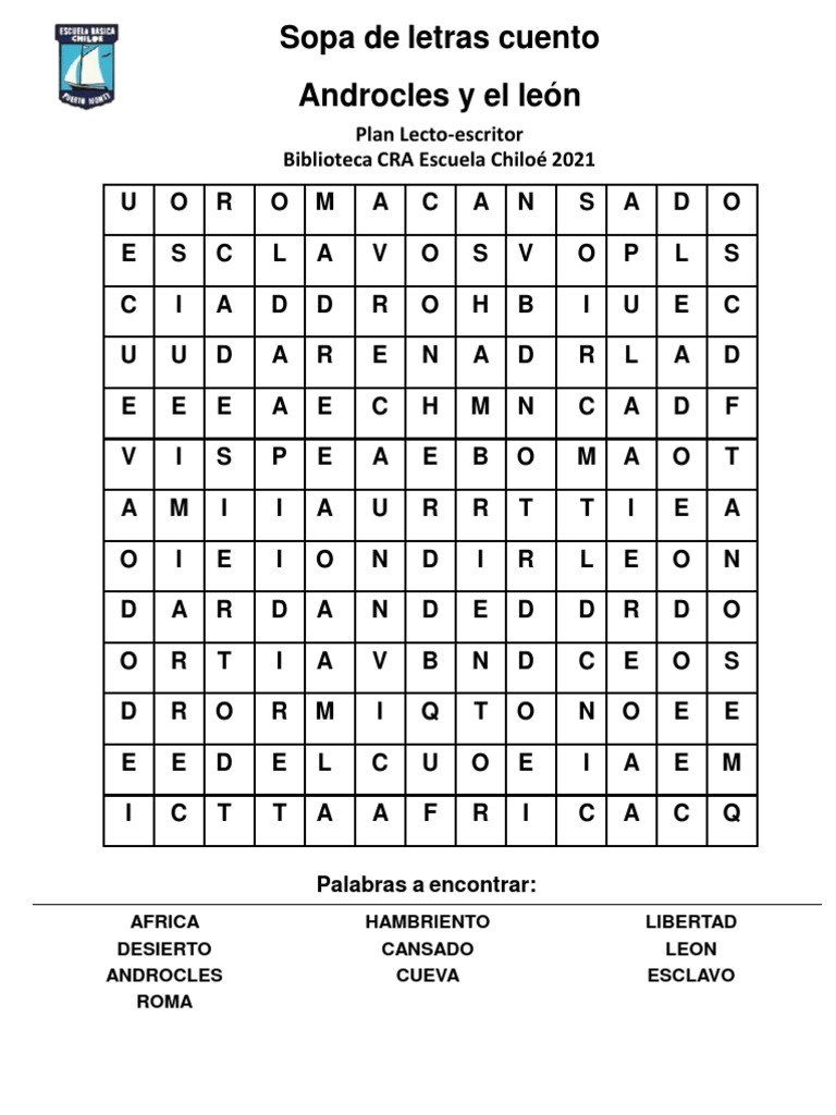 Sopa de Letras Con 10 Palabras | PDF