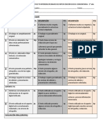 6 - Grilla de Evaluación - Rúbrica Quinto Año