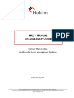 Hac - Manual Holcim Asset-Code: Cement Plant Coding and Base For Asset Management Systems
