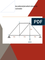 HW1: Using Section Method and Joint Method To Determine The Internal Force in Each Member