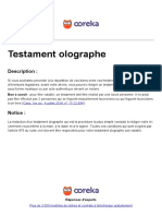 Testament Olographe