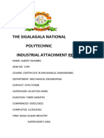 Industrial Attachment Report