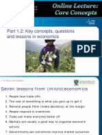 Part 1.2: Key Concepts, Questions and Lessons in Economics